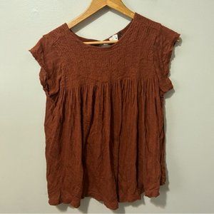 Akemi + Kin Anthropologie Short Sleeve Blouse Xs